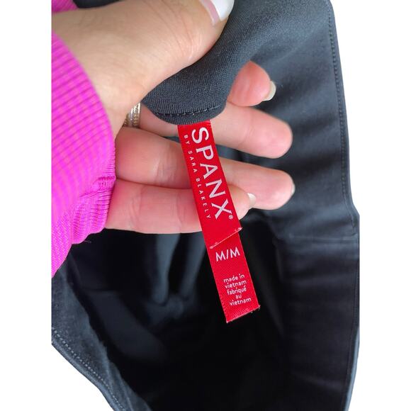 SPANX 20202 M Regular The Perfect Black 4 Pocket Ankle Pants High Waist Leggings - Picture 7 of 9
